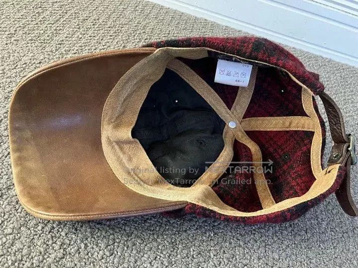 RRL Ralph Lauren 2007 RRL Leather Brim Wool Hunting Cap. Size ONE SIZE - 6 Thumbnail