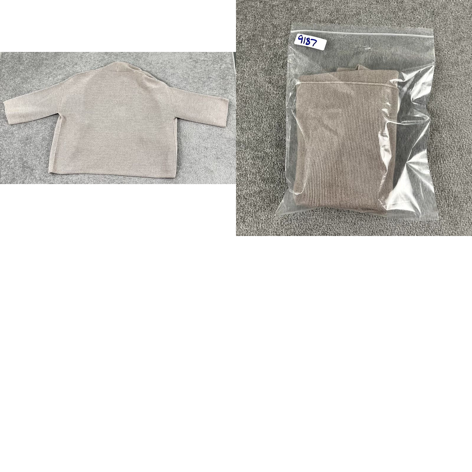 Vintage HUBERT GASSER Sweater Womens Large Brown Merino Wool Open Front Career Office Shirt Size L / US 10 / IT 46 - 8 Thumbnail