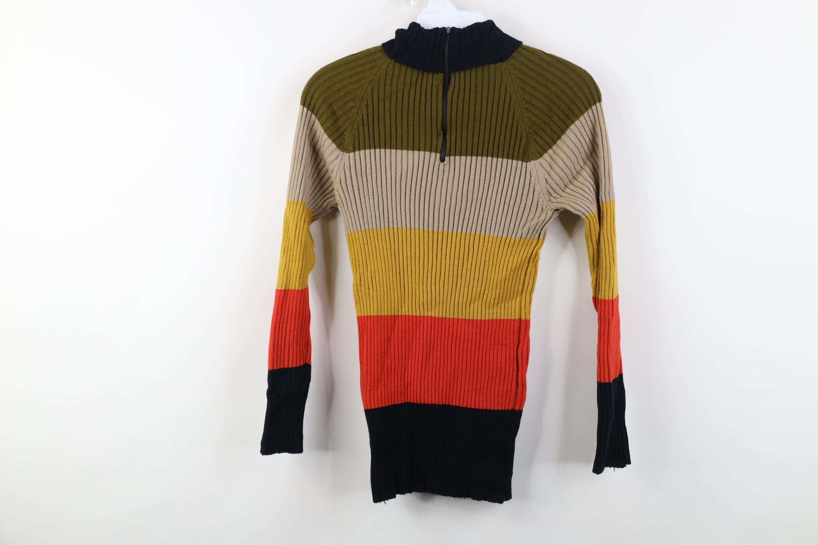 Vintage Vintage 50s 60s Mid Century Modern Block Ribbed Knit Sweater Size M / US 6-8 / IT 42-44 - 13 Thumbnail