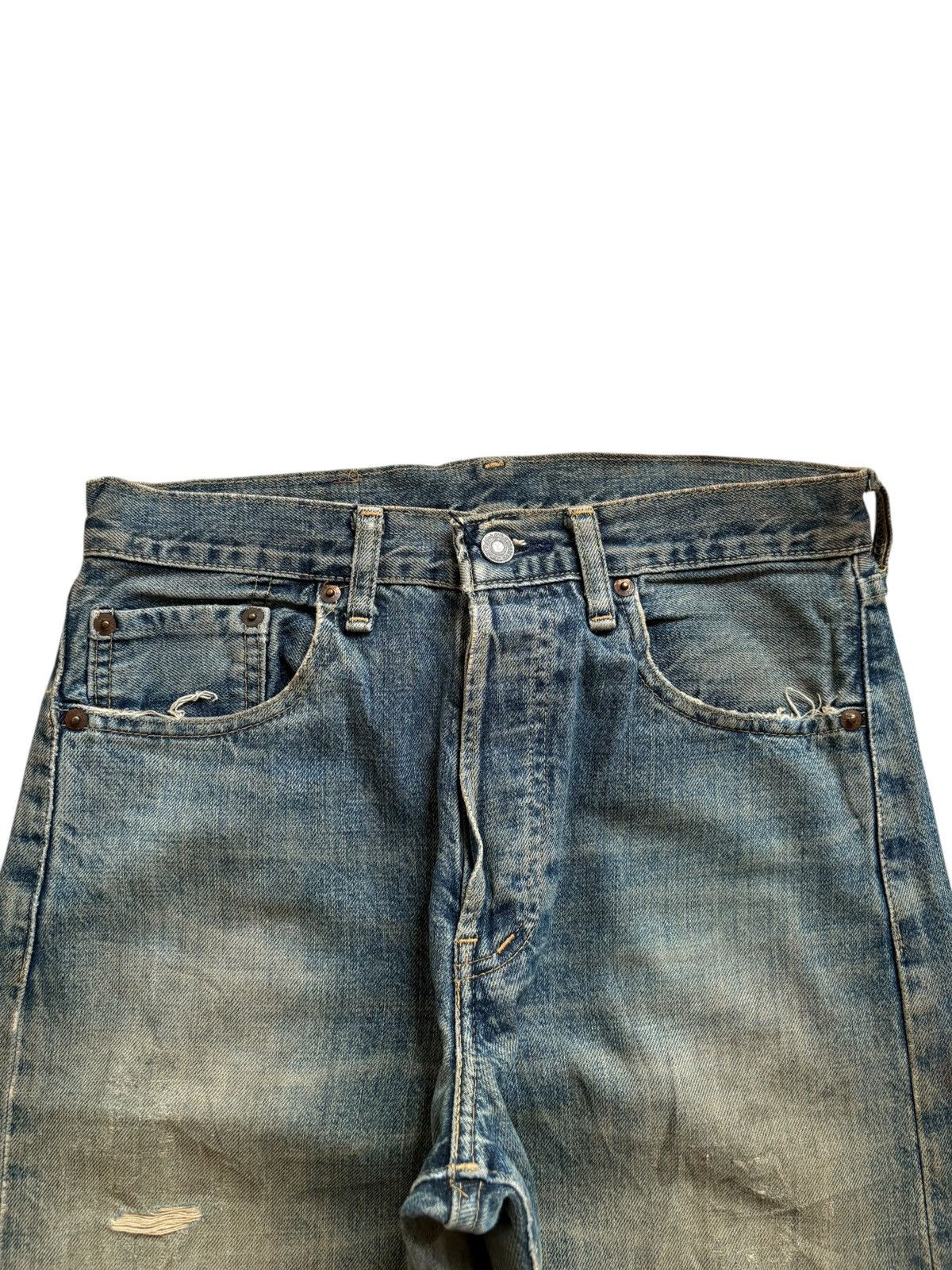 Levi's Vintage 80s Levis 503B Big E Selvedge Rusty Wash Baggy Jean Size US 28 / EU 44 - 5 Thumbnail