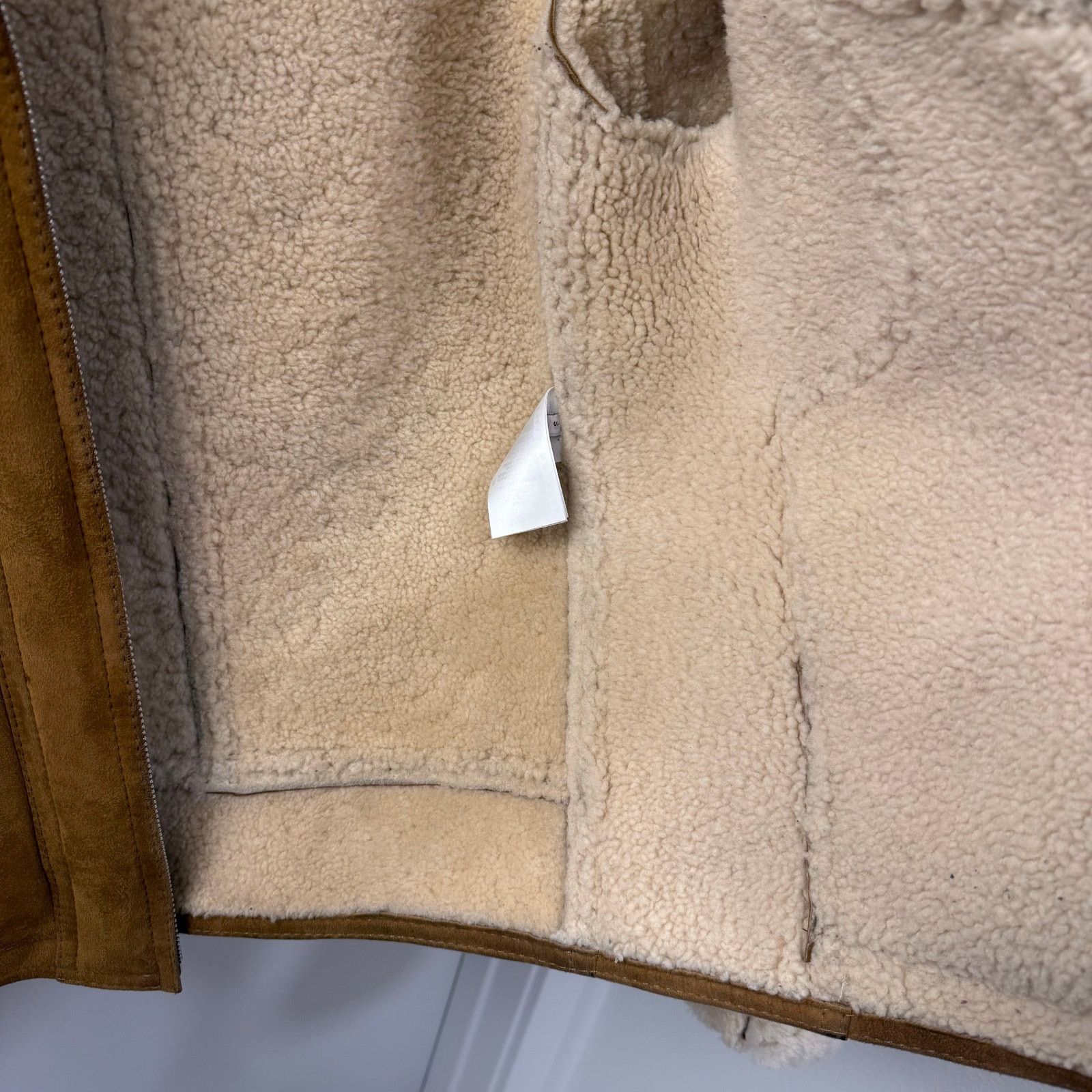 Sandro Sandro Brown Lamb Shearling Aviator Jacket Suede Leather Size US S / EU 44-46 / 1 - 4 Thumbnail