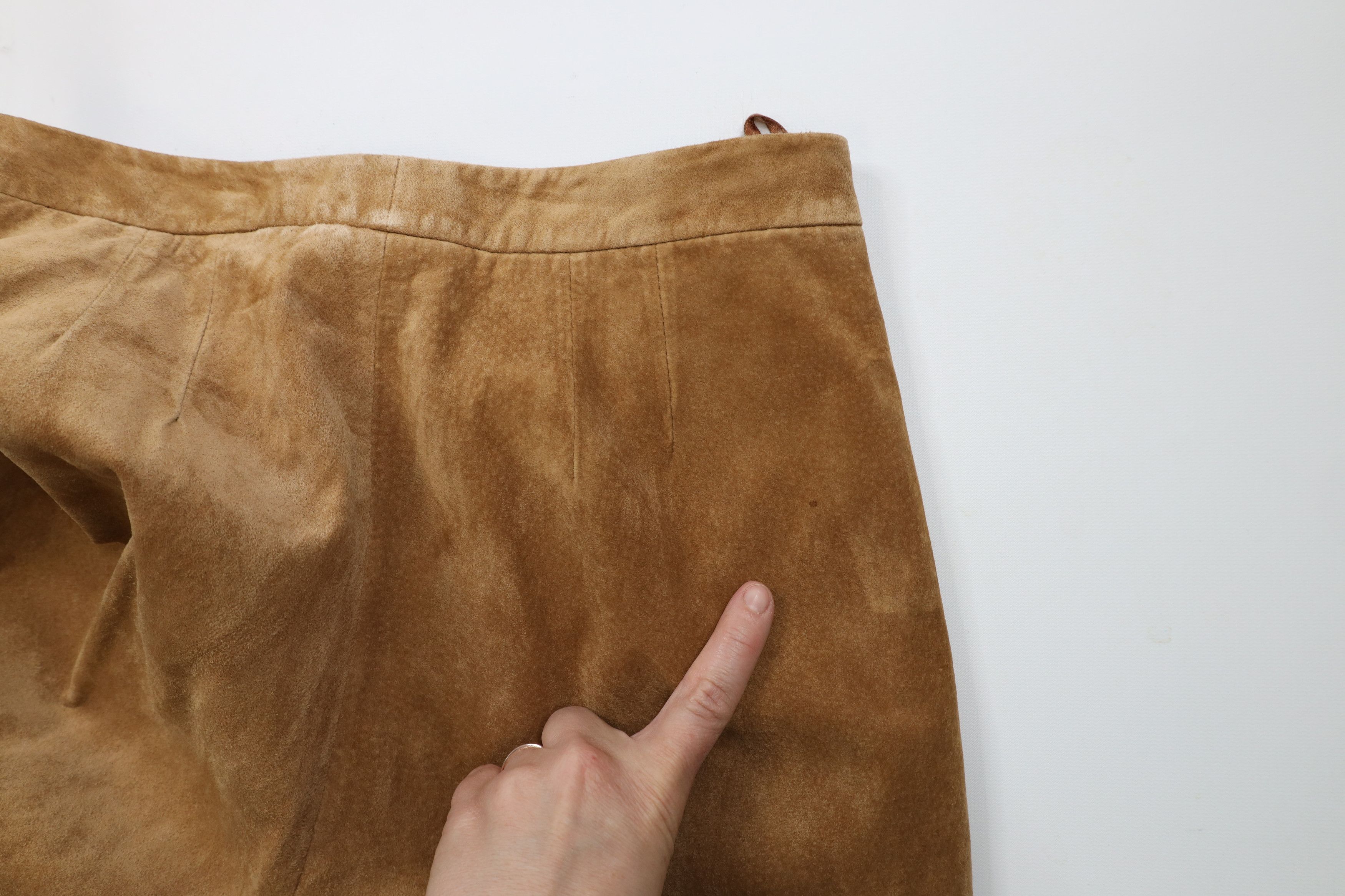 Vintage Vintage 90s Streetwear Leather Straight Leg Pants Brown Size 28" / US 6 / IT 42 - 12 Thumbnail