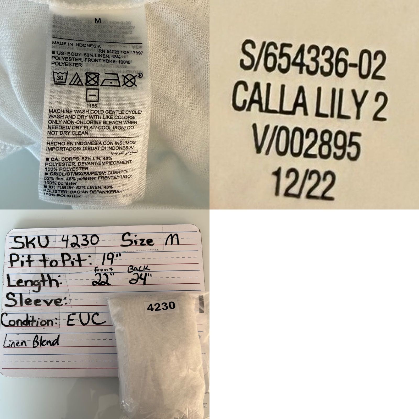 Old Navy Old Navy Womens M Halter Tank Top White Linen Blend Crochet High Neck Beachy EUC Size M / US 6-8 / IT 42-44 - 8 Thumbnail