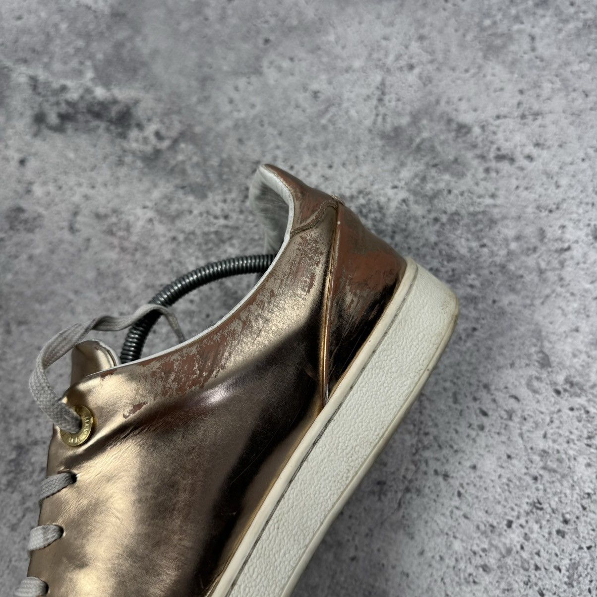 Louis Vuitton Louis Vuitton Gold Leather Frontrow Low Top Sneakers Size US 9 / IT 39 - 7 Thumbnail