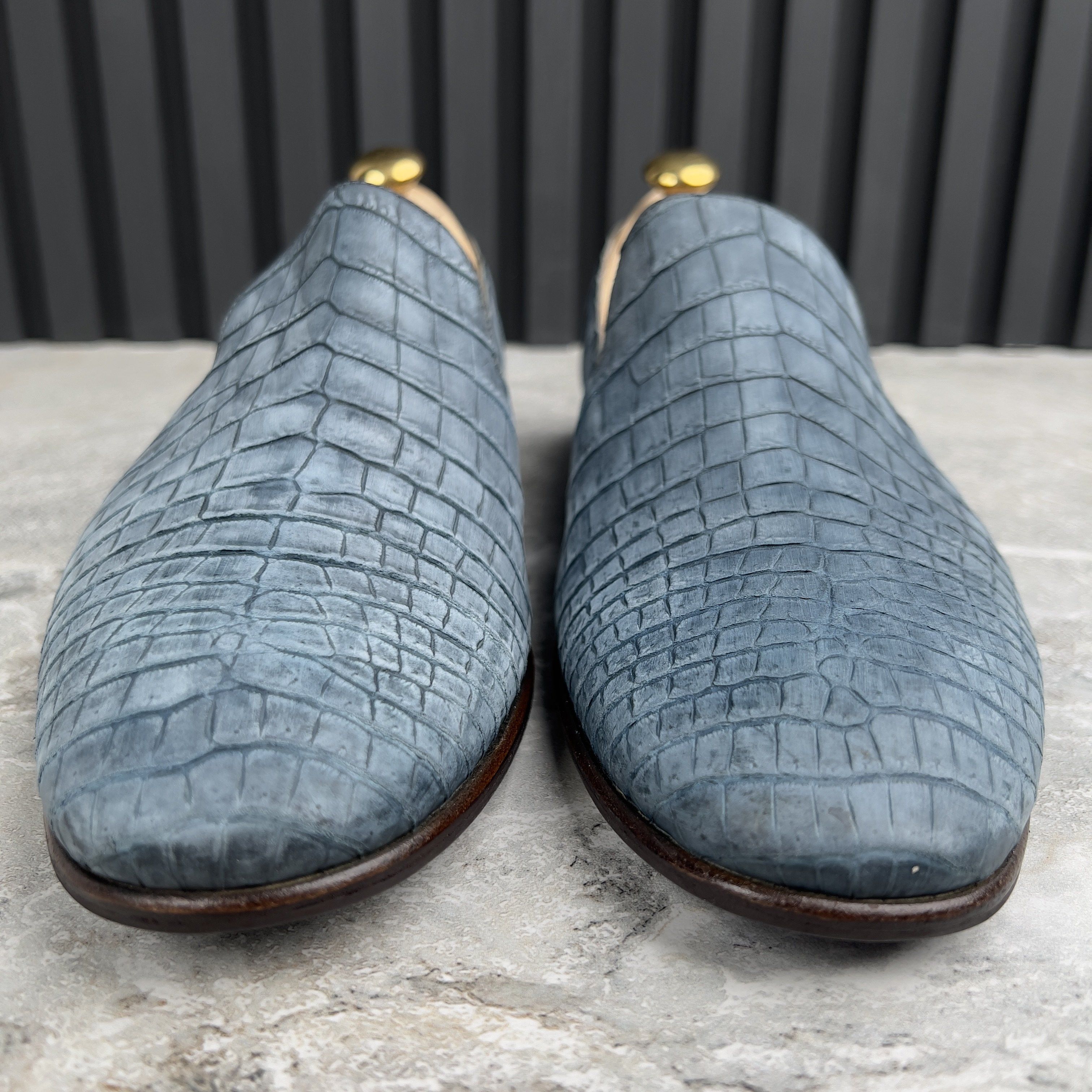Hermes Loafers Dress Shoes Crocodile Alligator Skin Leather Size US 11 / EU 44 - 3 Thumbnail