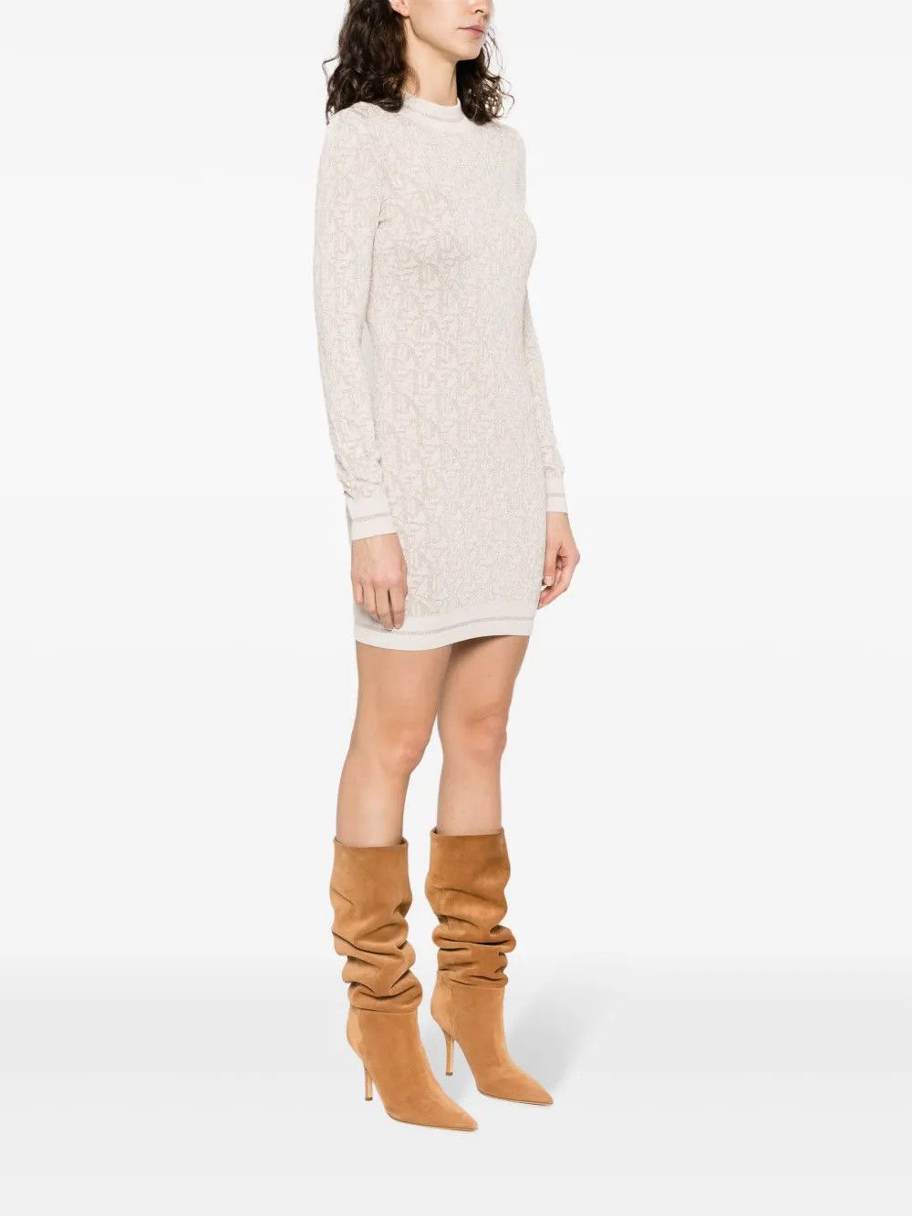 Palm Angels o1y1125 Mini Dress in Beige Size M / US 6-8 / IT 42-44 - 3 Thumbnail
