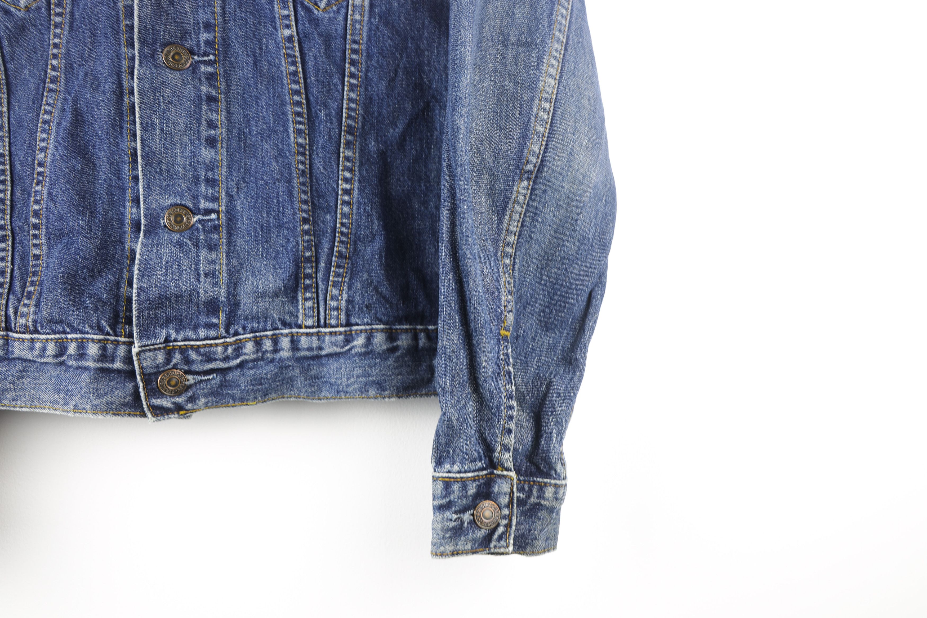 Levi's × Levi's Vintage Clothing Vintage 90s Levis Red Tab Navy Jeans Track Denim Jacket Size US M / EU 48-50 / 2 - 3 Thumbnail