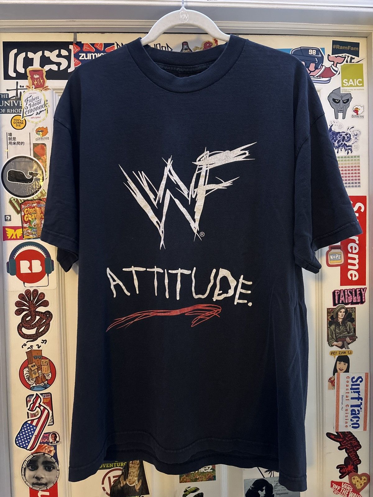 WWF Vintage WWF 1998 big logo tee Size US XL / EU 56 / 4 - 1 Thumbnail