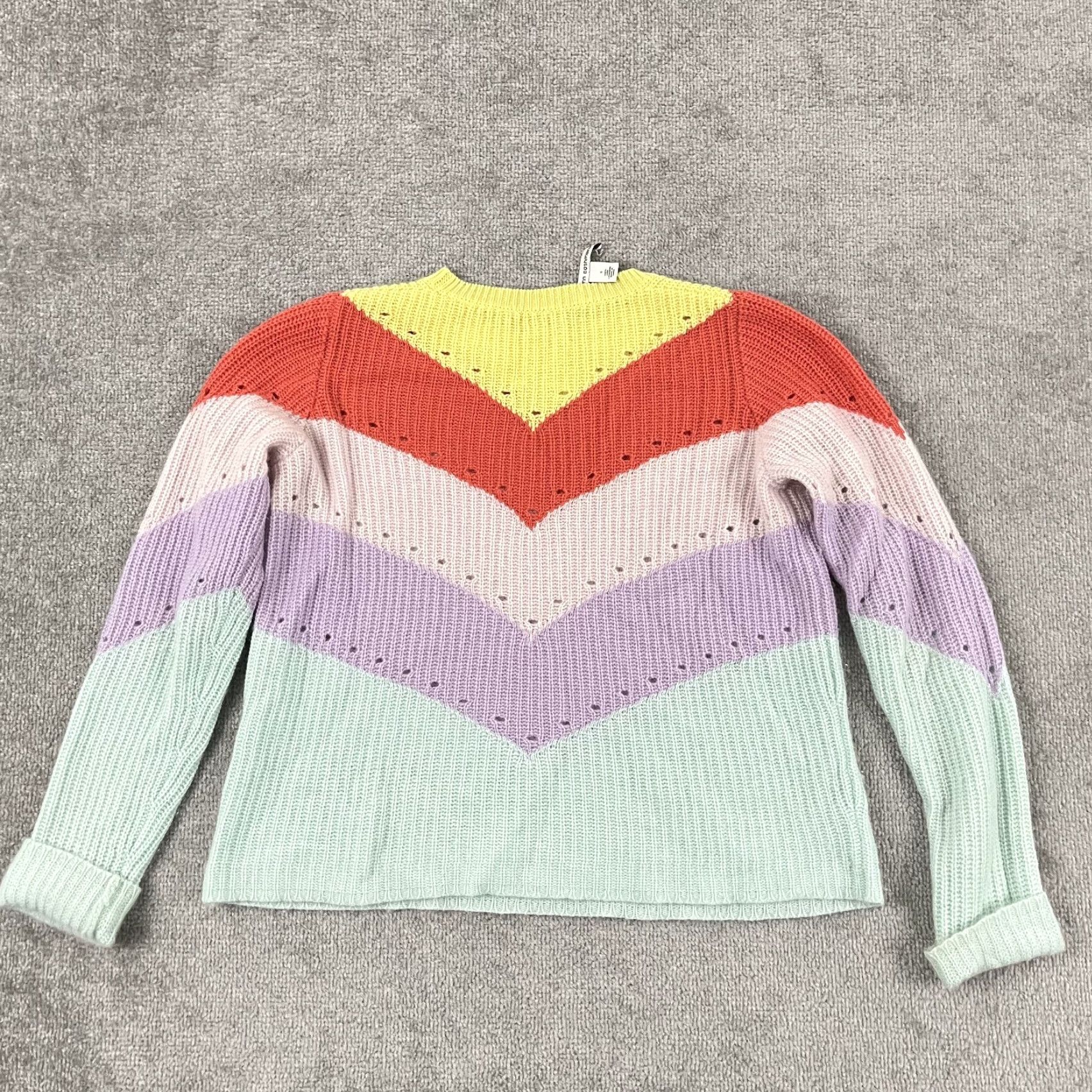 Autumn Cashmere VINTAGE AUTUMN CASHMERE Sweater Womens Small Pastel Easter 100% Pure Cashmere Knit Crew Size S / US 4 / IT 40 - 7 Thumbnail