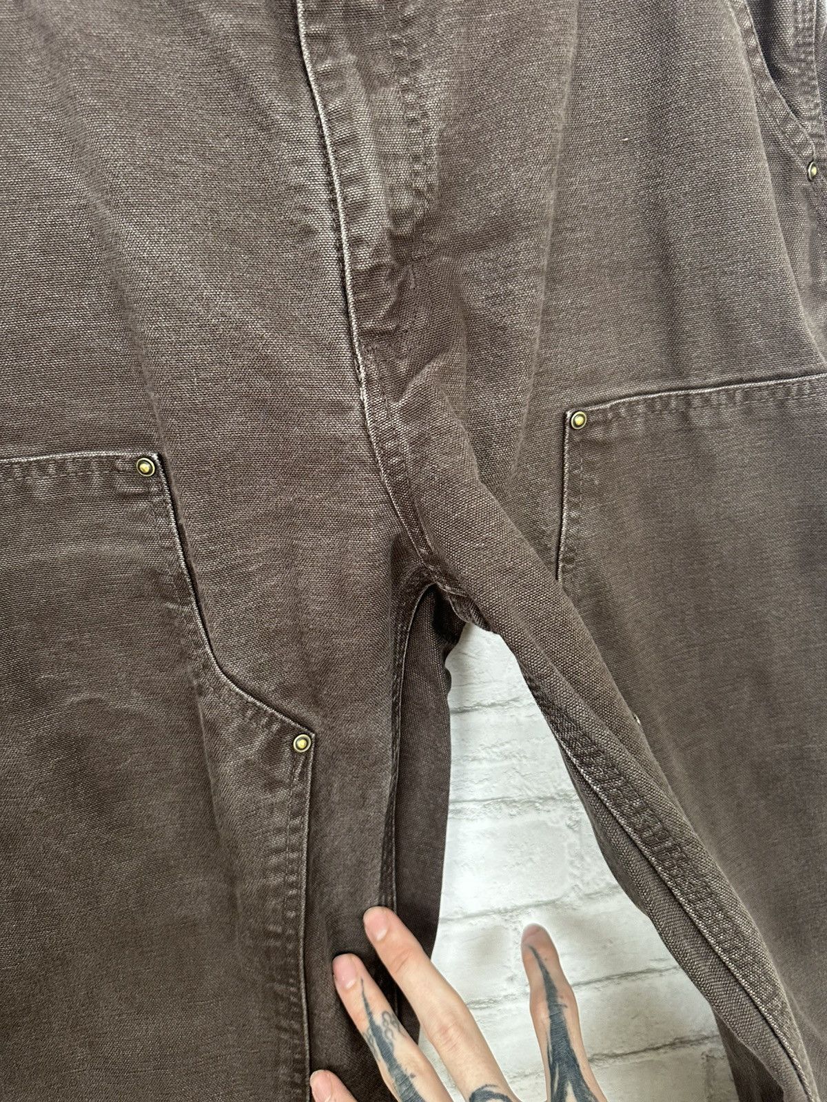 Carhartt (34x31) FADED TO PERFECTION Carhartt Double Knee Pants Size US 34 / EU 50 - 4 Thumbnail