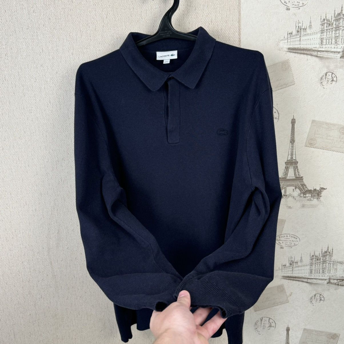 Lacoste × Polo Ralph Lauren Lacoste Polo Sweater Longsleeve Dark Blue Mens Regular XXL Size US XXL / EU 58 / 5 - 8 Thumbnail