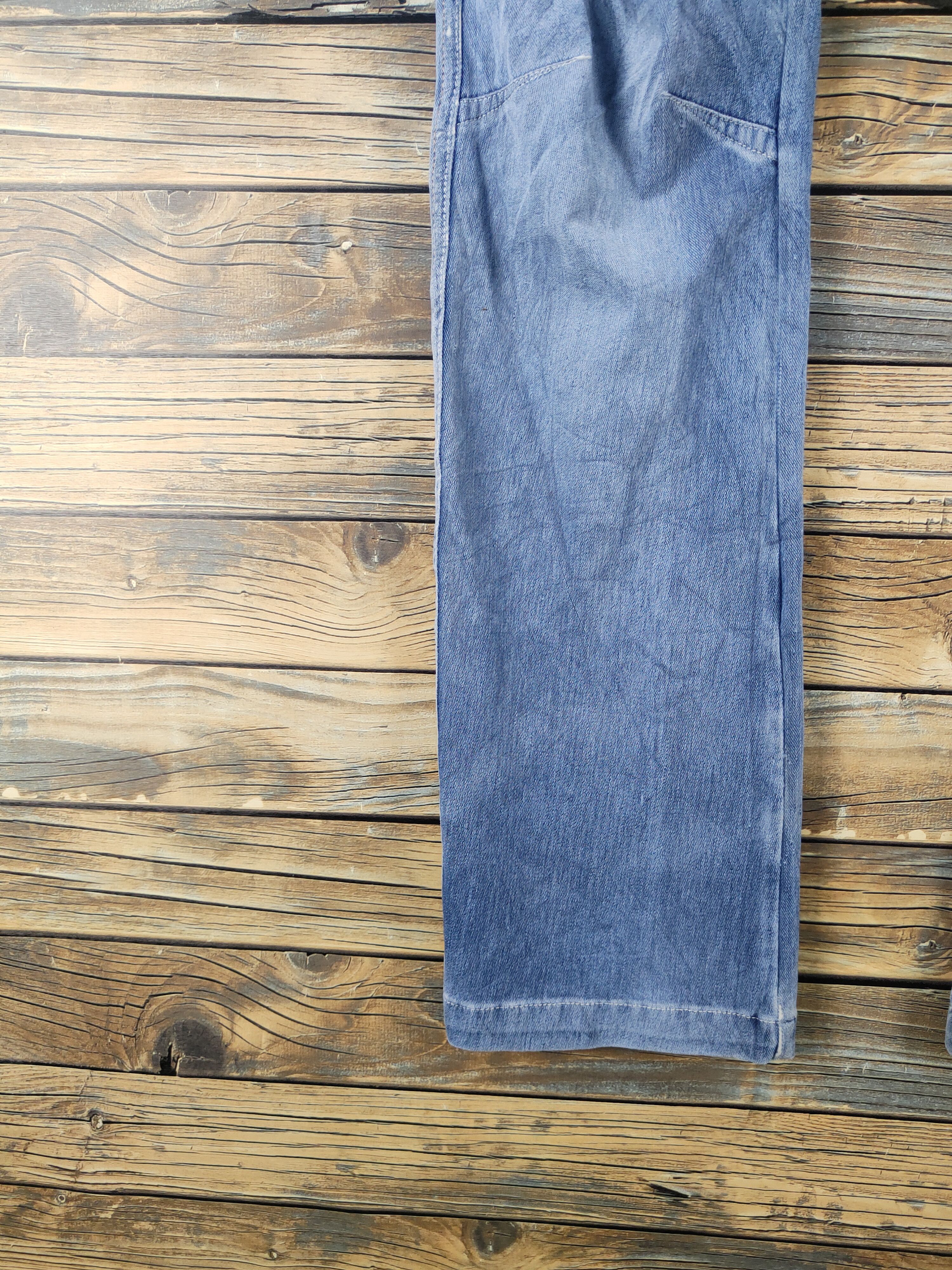 Japanese Brand FieldCore Blue Distressed Ripped Soft denim Jeans #W2057 Size US 30 / EU 46 - 4 Thumbnail