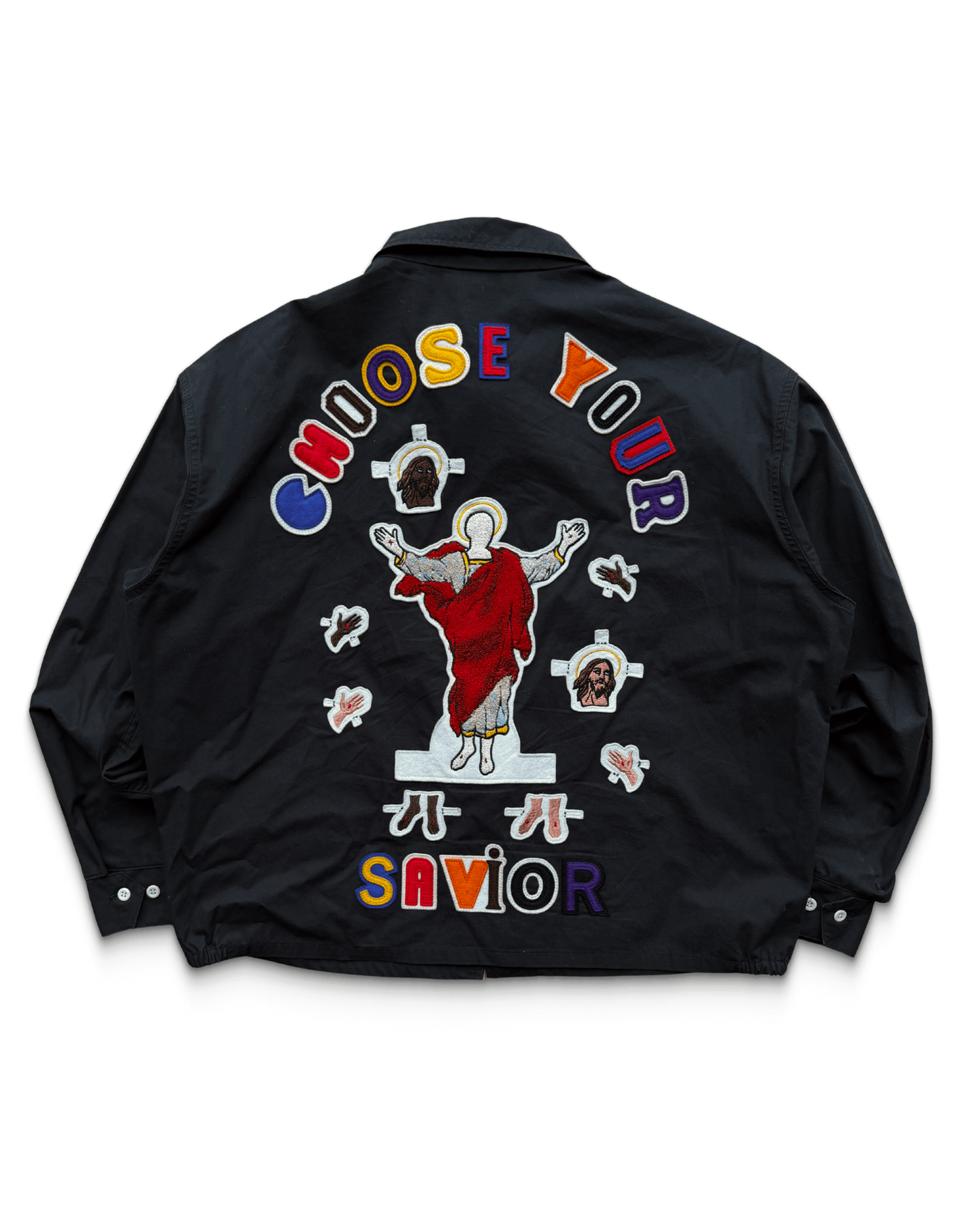 DENIM TEARS × Saint Michael Choose Your Savior Coach Jacket Size US L / EU 52-54 / 3 - 3 Thumbnail
