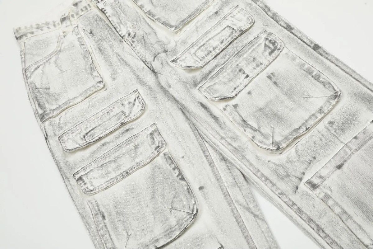 Jean × Vintage Design Multi Pockets Washed Dirty Cargo Pants Size US 32 / EU 48 - 3 Thumbnail