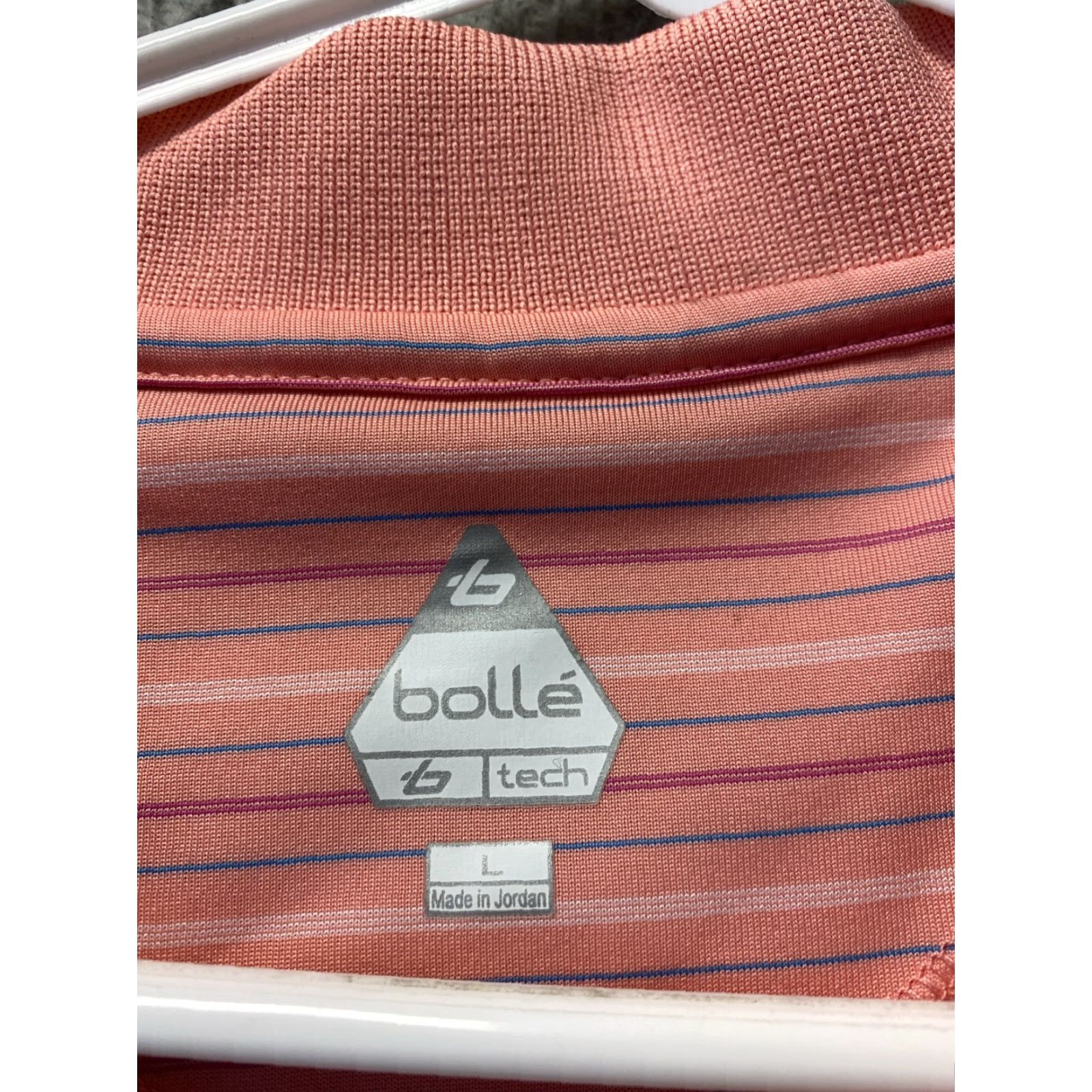 Pinko Bolle Pink Patterned Golf Shirt Stripes L Polo Women Short Sleeve Tech Size Large /115-39 Size L / US 10 / IT 46 - 2 Thumbnail