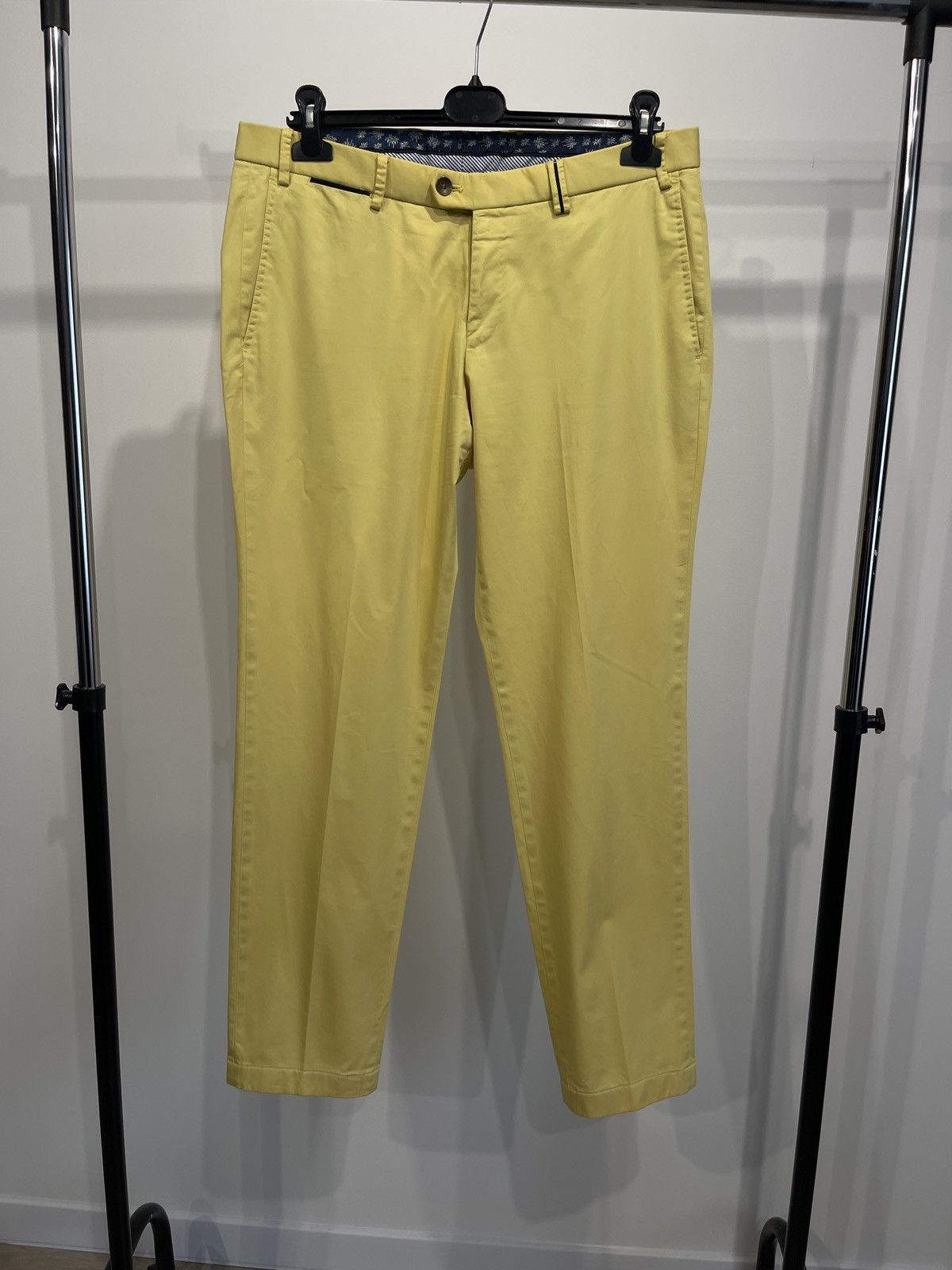 Hiltl HILTL Men's Teaker-S Chino Trousers Yellow Cotton pants us34 Size US 34 / EU 50 - 1 Thumbnail