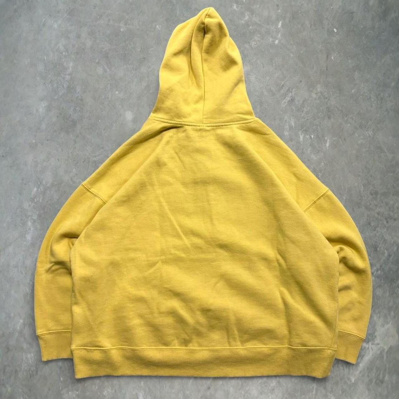 Vintage Crazy Vintage Y2K/2000s Blank Yellow Pullover Hoodie! Size US XL / EU 56 / 4 - 2 Thumbnail