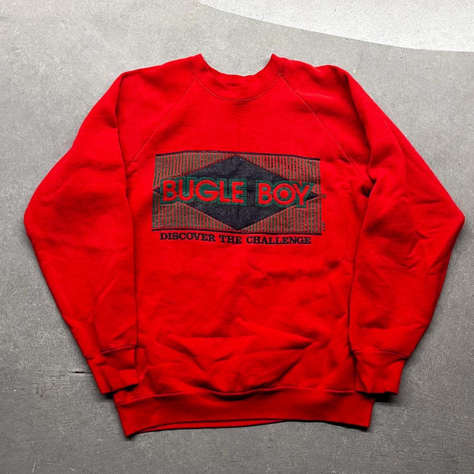 Bugle Boy Vintage 90s Bugle Boy Discover the Challenge Raglan Crewneck Size US L / EU 52-54 / 3 - 1 Thumbnail