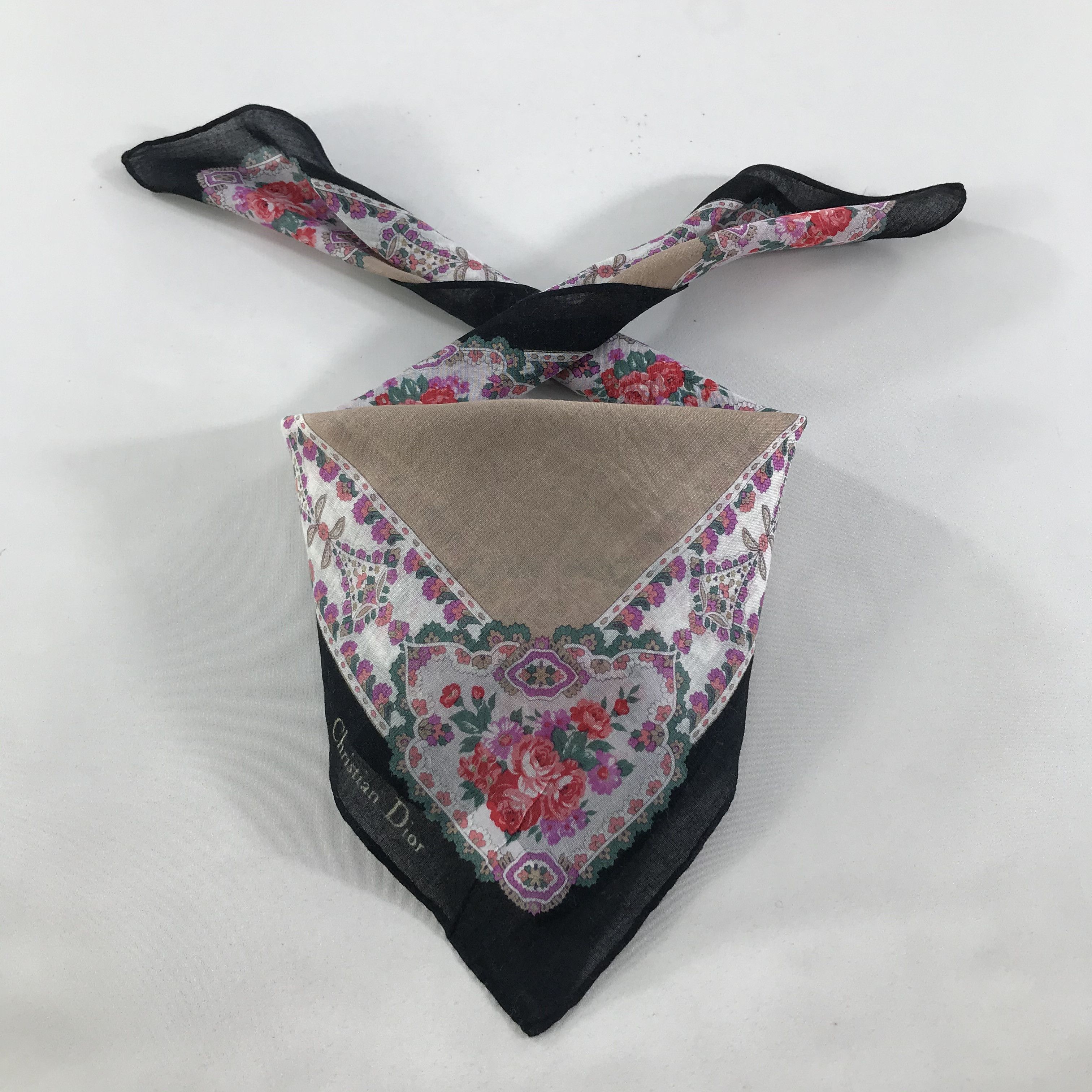 Vintage Christian Dior Neckerchief / Bandana / Handkerchief Size ONE SIZE - 1 Thumbnail