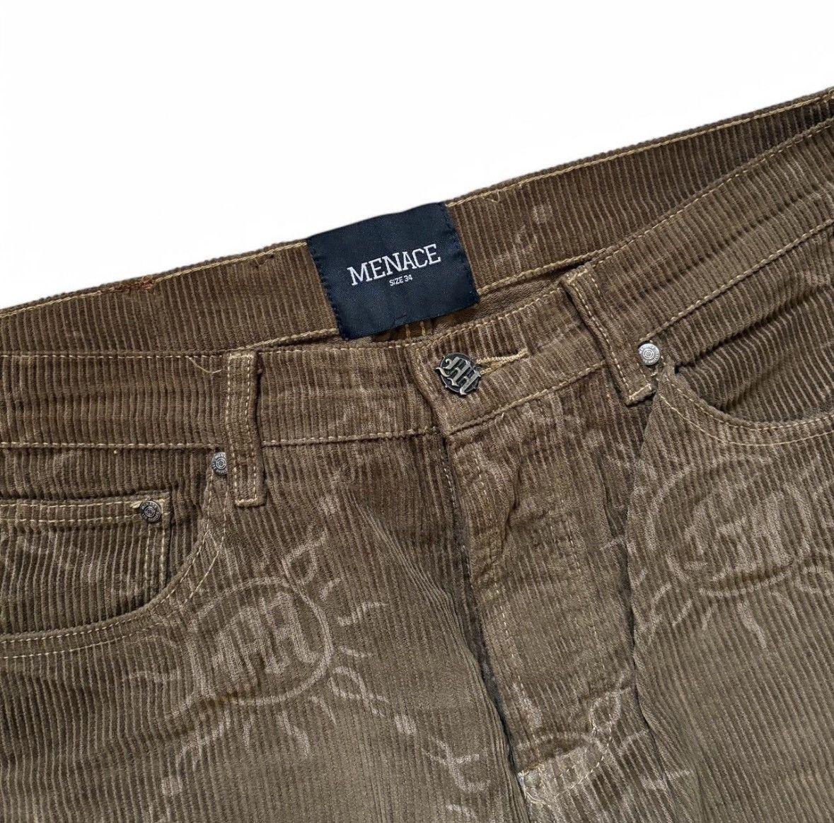 Menace menace monogram corduroy pants Size US 34 / EU 50 - 4 Thumbnail