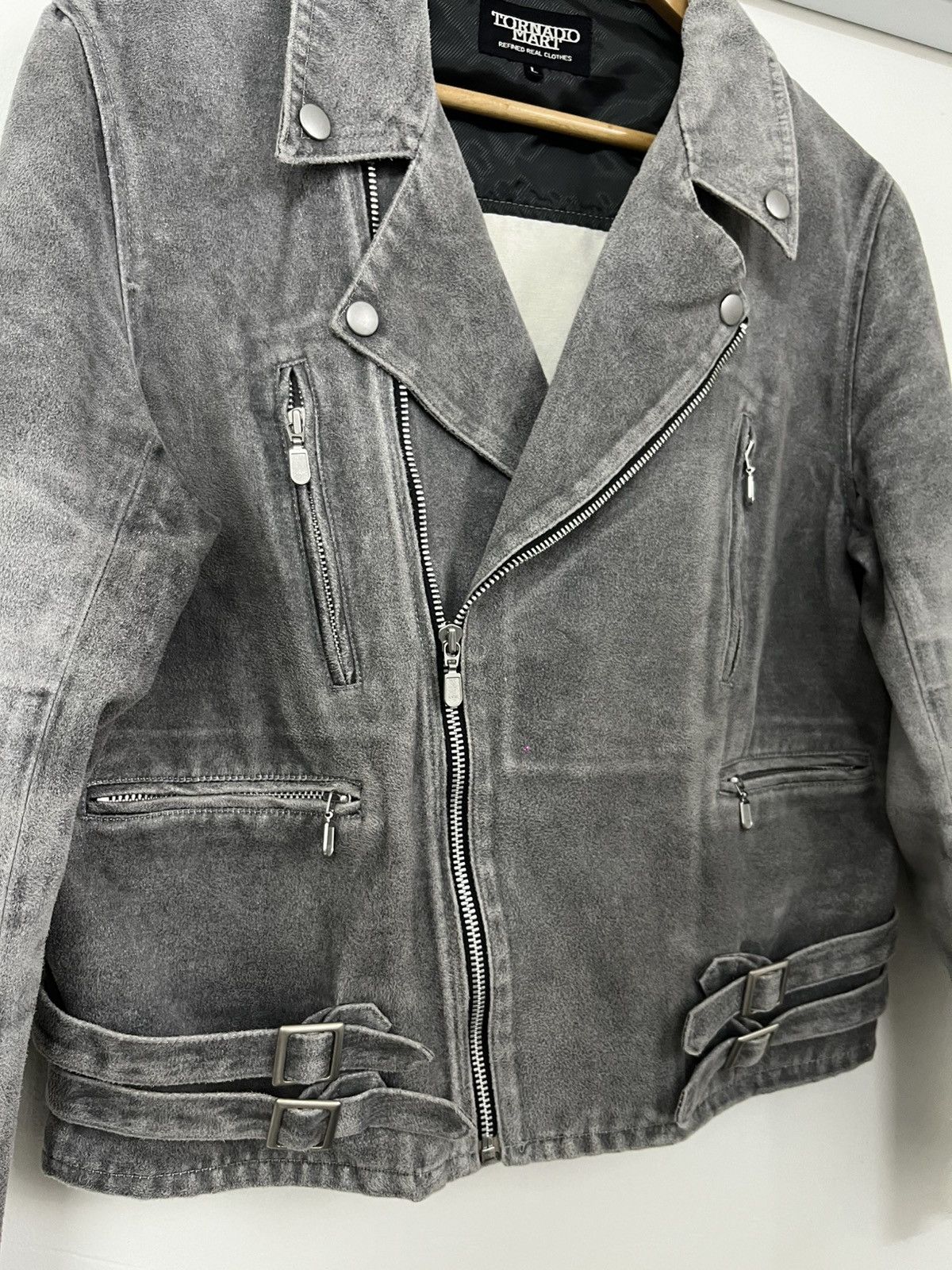 If Six Was Nine Vintage Tornado Mart Suede Biker Jacket Size US L / EU 52-54 / 3 - 4 Thumbnail