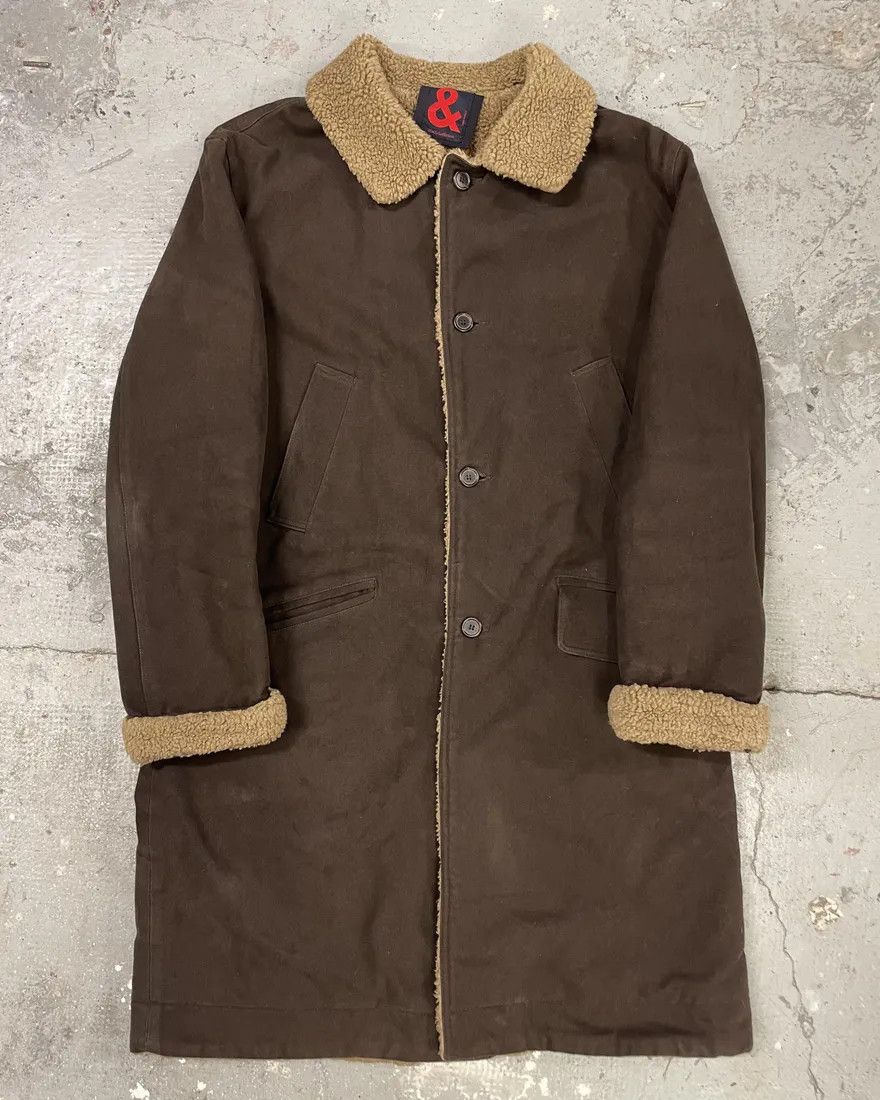 Dolce & Gabbana × Vintage 1990s Dolce & Gabbana Brown Long Shearling Jacket Size US L / EU 52-54 / 3 - 1 Thumbnail
