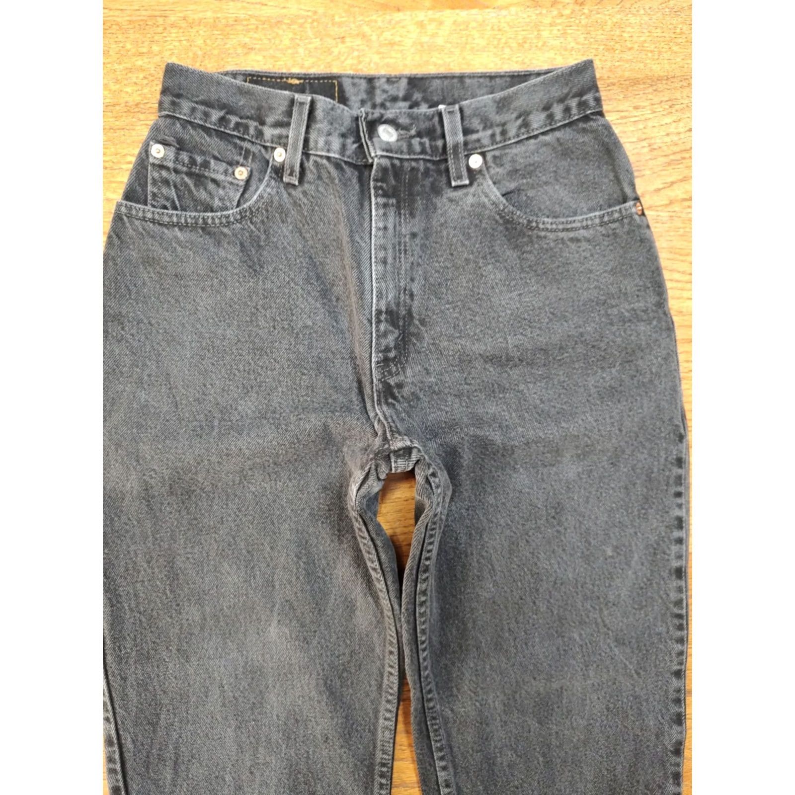 Levi's VINTAGE Levi's 550 Jeans Womens 9 26x30 Black Denim 90s Relaxed Tapered 5-Pocket Mens Girls Womens Size 30" / US 8 / IT 44 - 4 Thumbnail