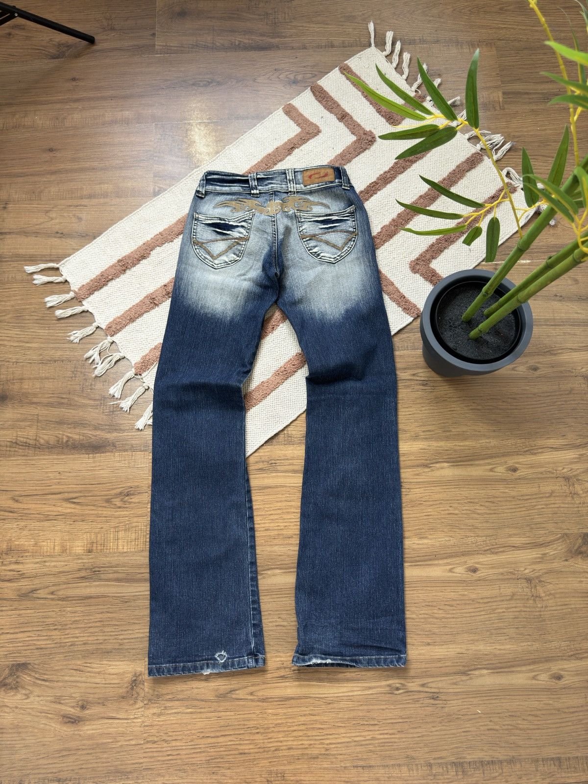 Vintage VINTAGE TRIBAL VON DUTCH STYLE JEANS PANTS Size 27" / US 4 / IT 40 - 3 Thumbnail
