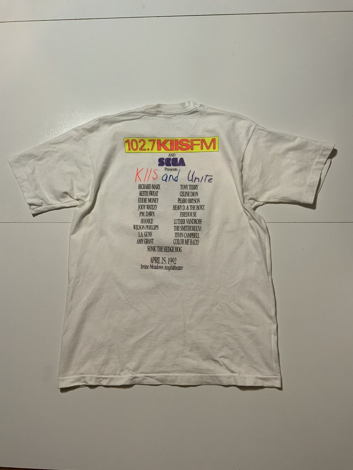 Vintage Vintage 1992 102.7 KIIS FM Unite Concert Vandross T-Shirt Size US L / EU 52-54 / 3 - 3 Thumbnail