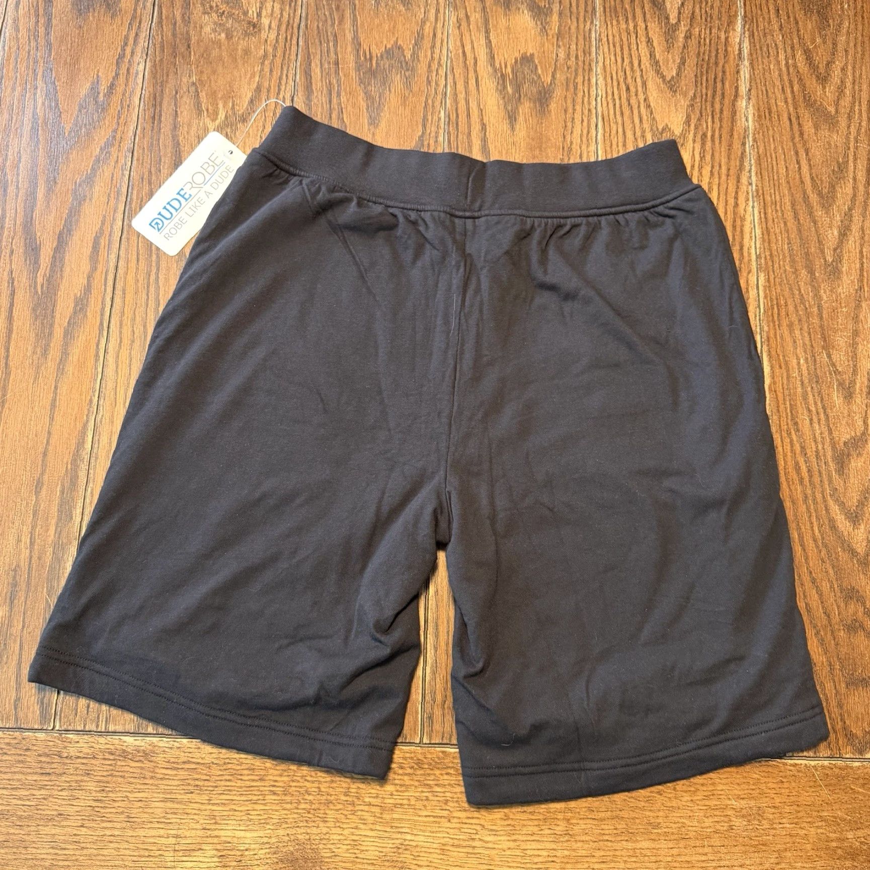 Vintage Dude Robe Terry Lined Shorts Mens M Sleep Shorts Black Jersey Cotton Blend Stretch Adjustable Regular Men Shark Tank Modern Classic Size US 31 - 2 Thumbnail