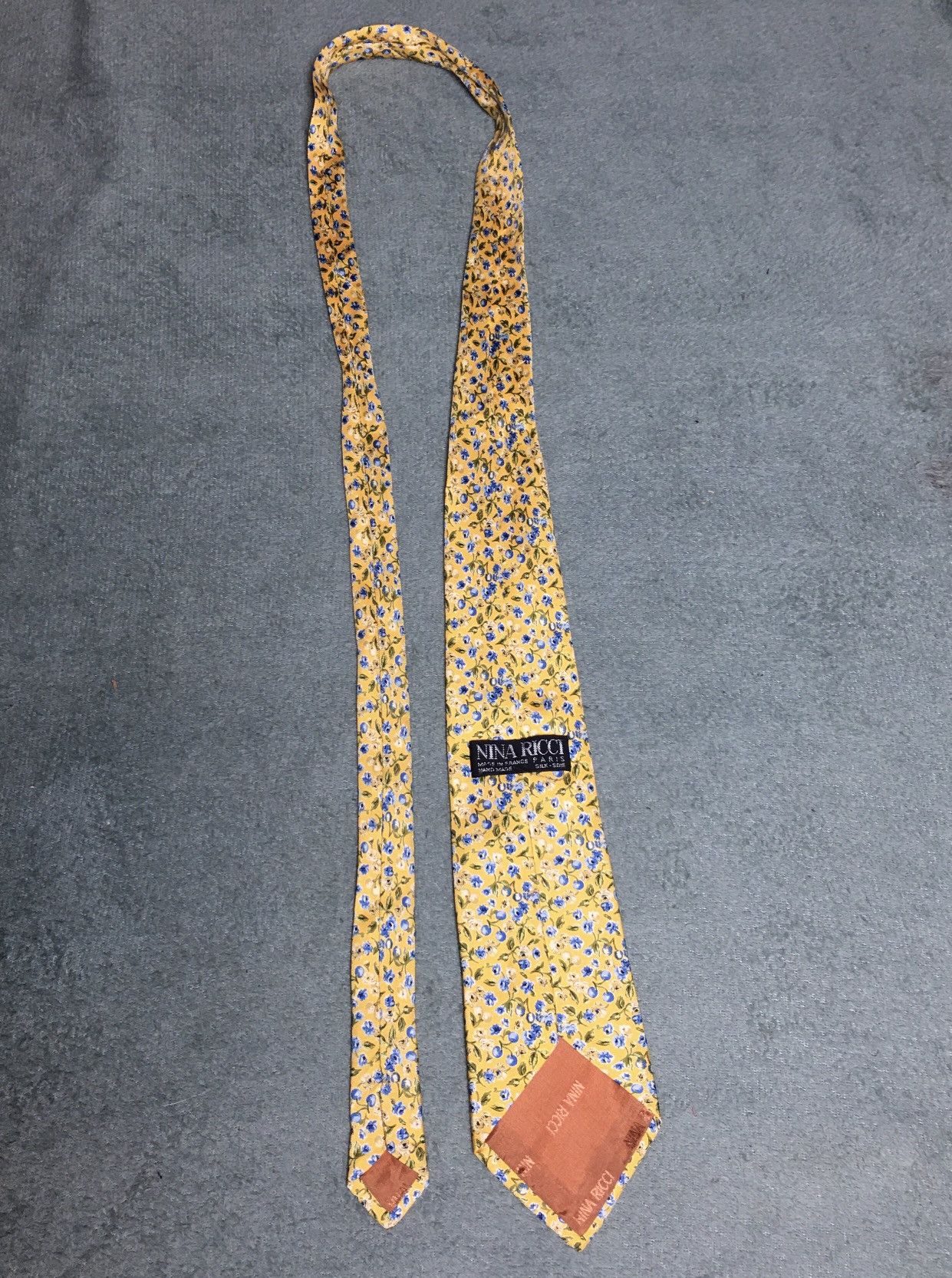 Vintage Nina Ricci Vintage Floral Elegant France Silk Mens Tie Size ONE SIZE - 7 Thumbnail