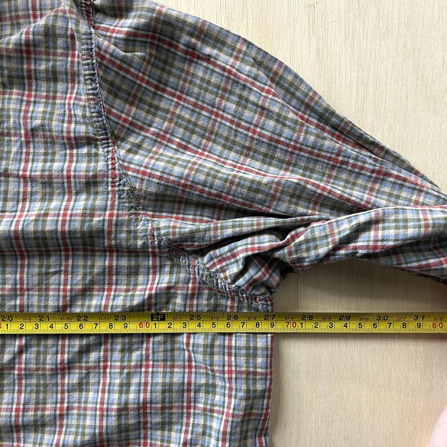 Route 66 VINTAGE Route 66 Shirt Womens 26W Plus Green Plaid Long Sleeve Cotton Casual Size 4XL / US 24-26 - 4 Thumbnail