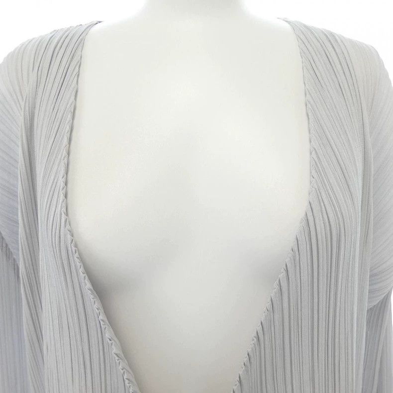Issey Miyake Issey Miyake A long cardigan with a grey tie Size XXL / US 16-18 / IT 52-54 - 3 Thumbnail
