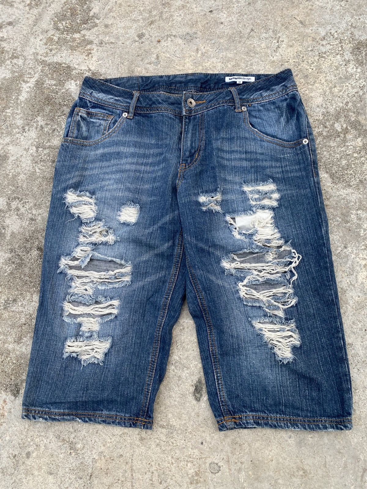 semanticdesign Semanticdesign Archive Distressed Pants Kmrii Ifsixwasnine Size US 32 / EU 48 - 1 Thumbnail