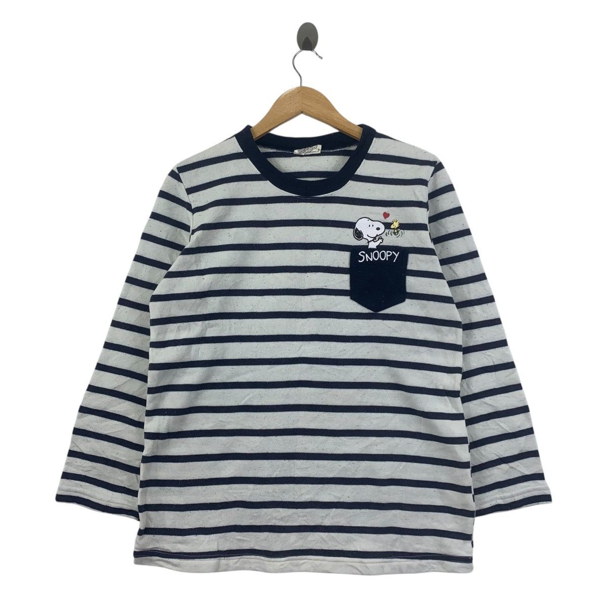 Peanuts Vintage SNOOPY PEANUTS Stripes Crewneck Pullover Sweatshirt Size US L / EU 52-54 / 3 - 1 Thumbnail