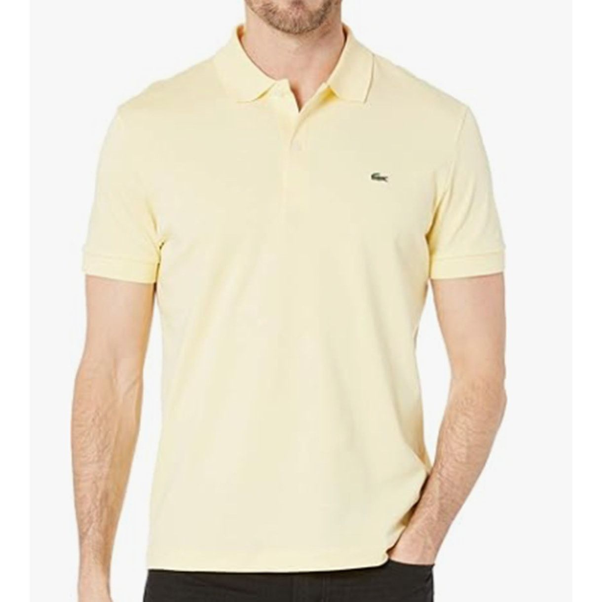 Lacoste Lacoste Pima Jersey Interlock Regular Fit Polo Yellow XL Size US XL / EU 56 / 4 - 1 Thumbnail
