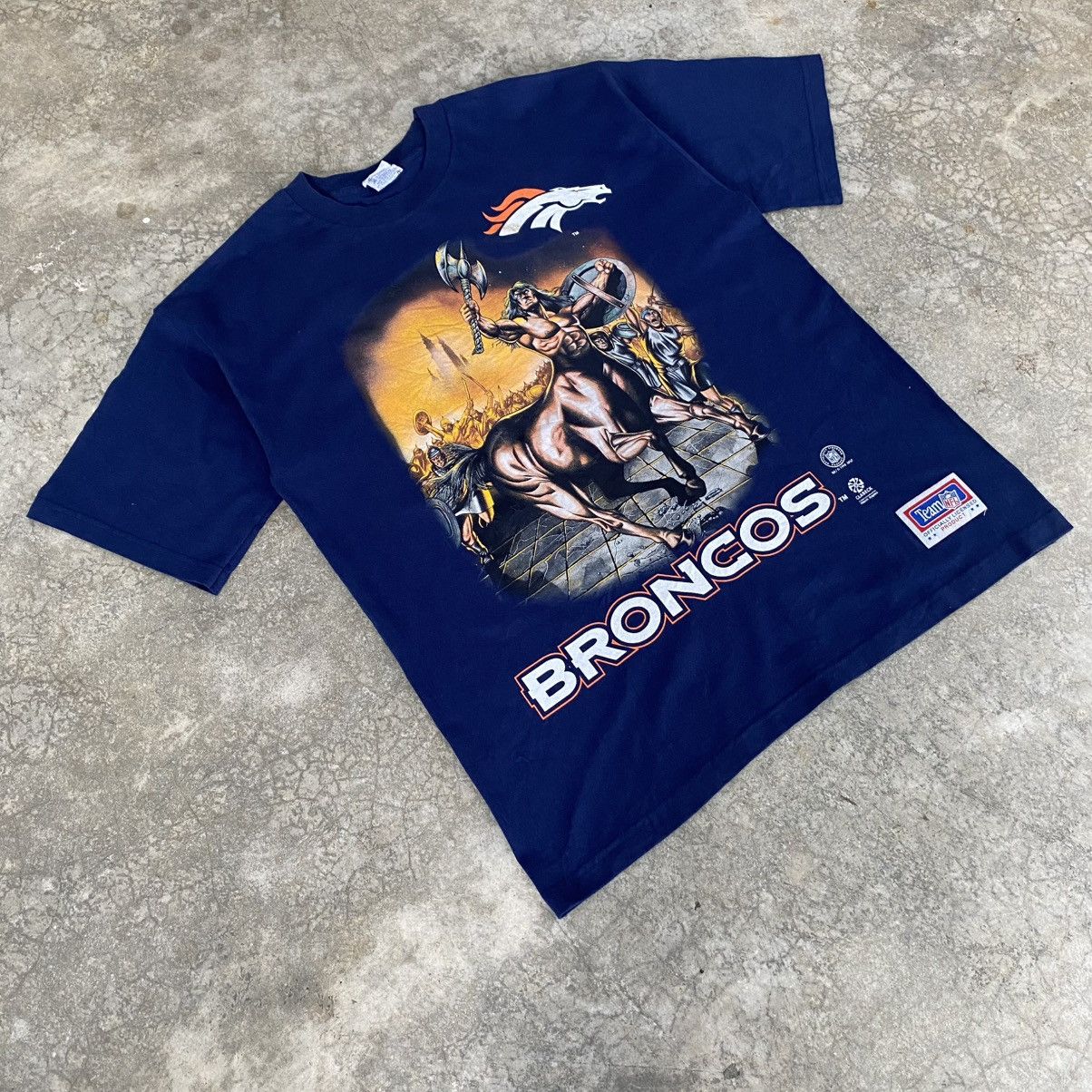 NFL Vintage 1998 Denver Broncos Graphic NFL Tee Size US XL / EU 56 / 4 - 4 Thumbnail