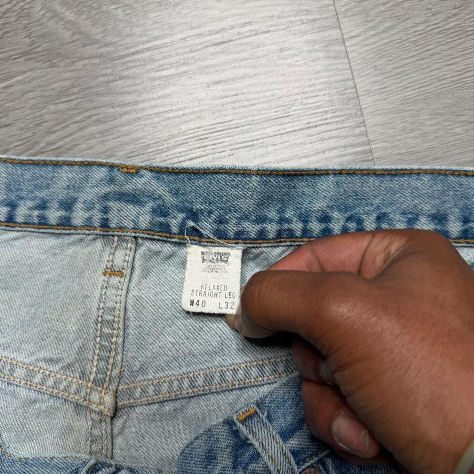 Levi's × Vintage Vintage 90’s Levi’s Strauss Relaxed Straight Leg Denim Jeans Size US 40 / EU 56 - 3 Thumbnail