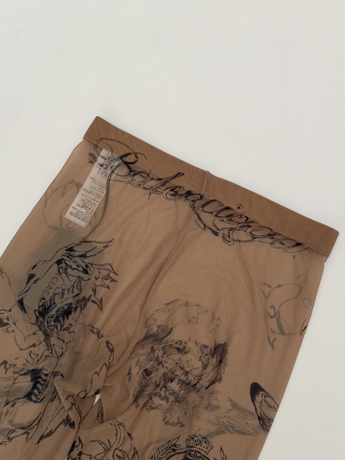 Balenciaga Balenciaga Mesh Tattoo Leggings Pants Beige Size 26" / US 2 / IT 38 - 5 Thumbnail