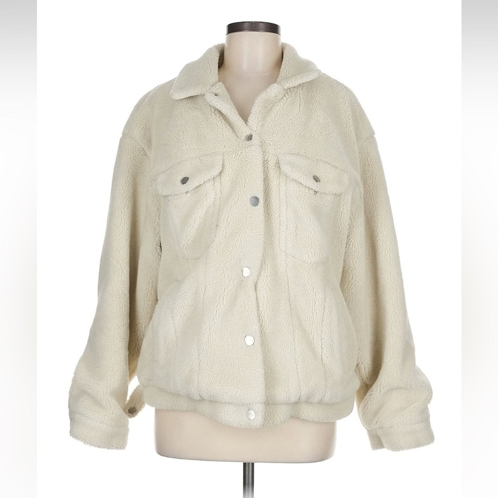 Anine Bing Anine Bing Rory Faux Fur Sherpa Jacket - Size Medium - Ivory Size M / US 6-8 / IT 42-44 - 8 Thumbnail