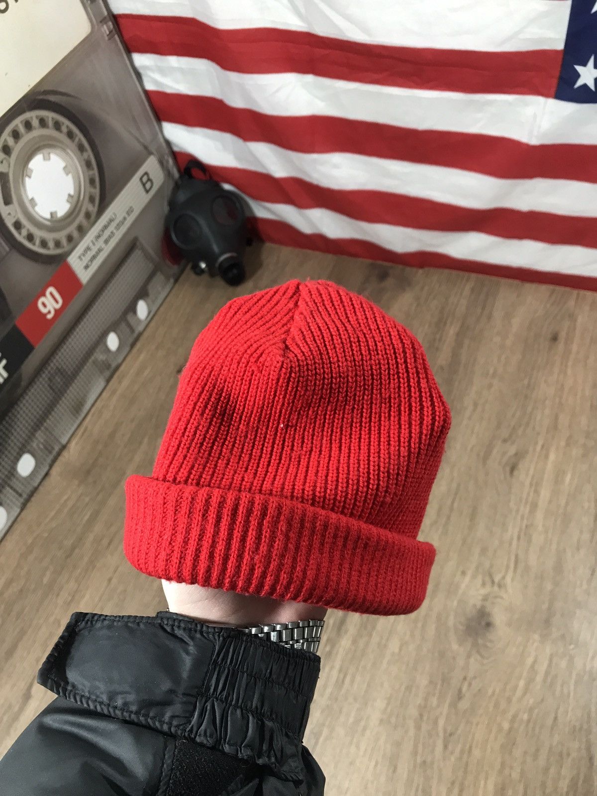 Lacoste × Vintage Lacoste Vintage Beanie Hat Cap 90s One Size Made In France Size ONE SIZE - 2 Thumbnail