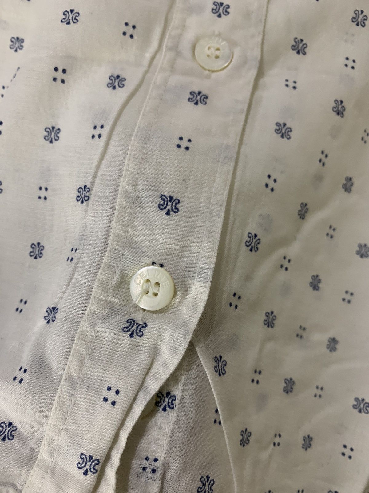 Celine 🌪️ACEPT OFFER🌪️Vintage Celine Monogram Shirt Size M / US 6-8 / IT 42-44 - 3 Thumbnail