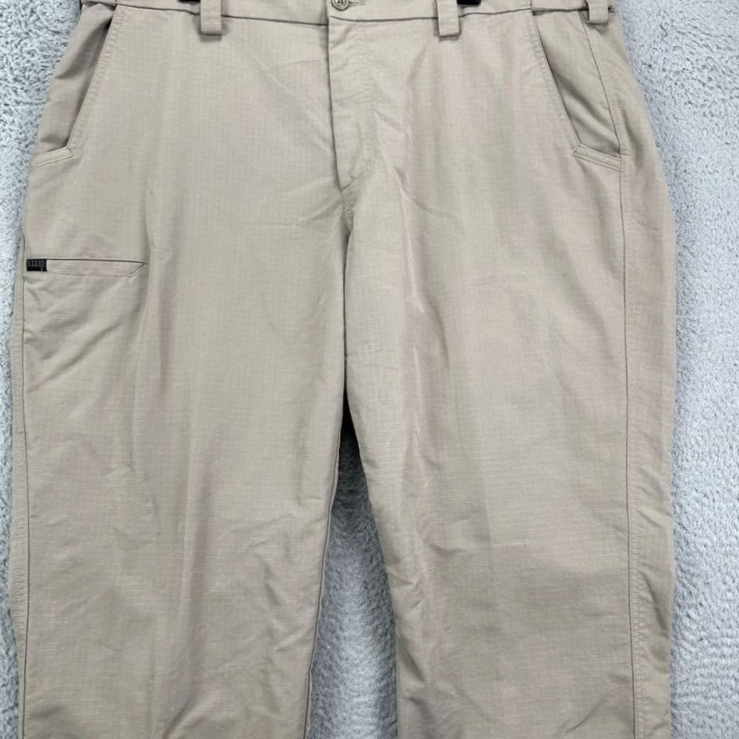 Vintage 5.11 Tactical Cargo Pants Mens 40X32 Beige Tech Ripstop Military Straight Pants Size US 40 / EU 56 - 5 Thumbnail