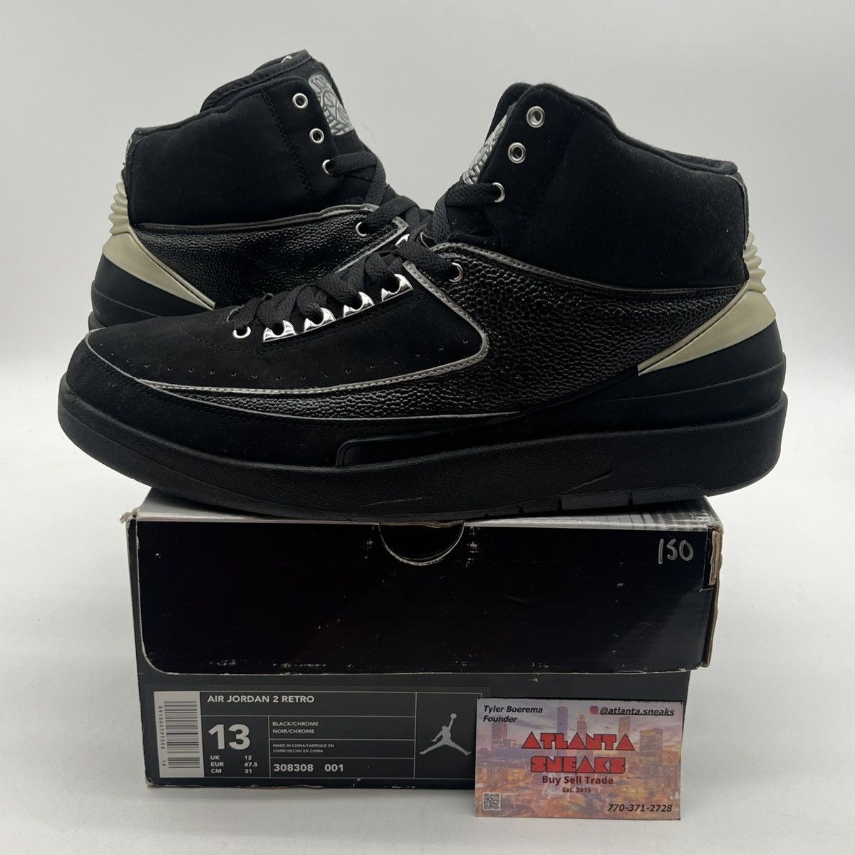 Jordan Brand Air Jordan 2 Black Crome Size US 13 / EU 46 - 1 Thumbnail