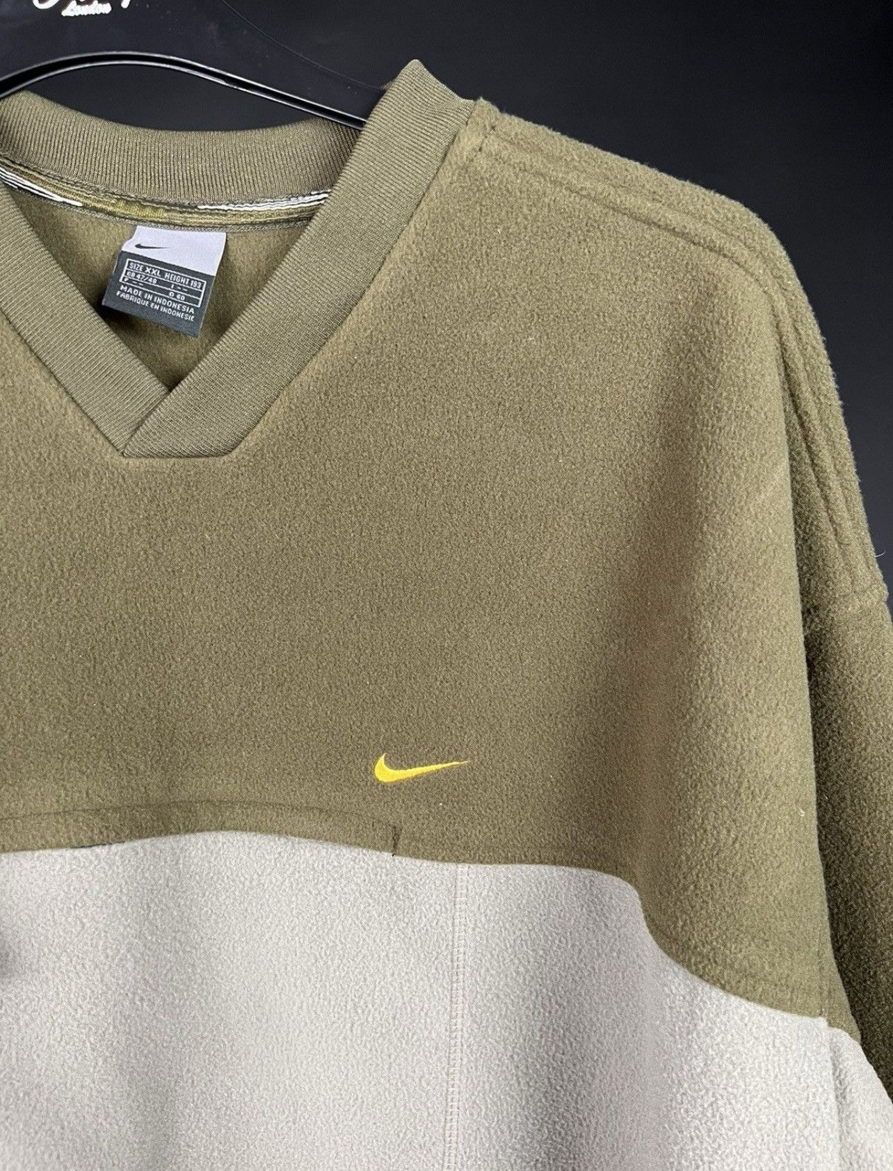 Nike × Vintage Nike fleece vintage green rare sweatshirt Size US XXL / EU 58 / 5 - 3 Thumbnail