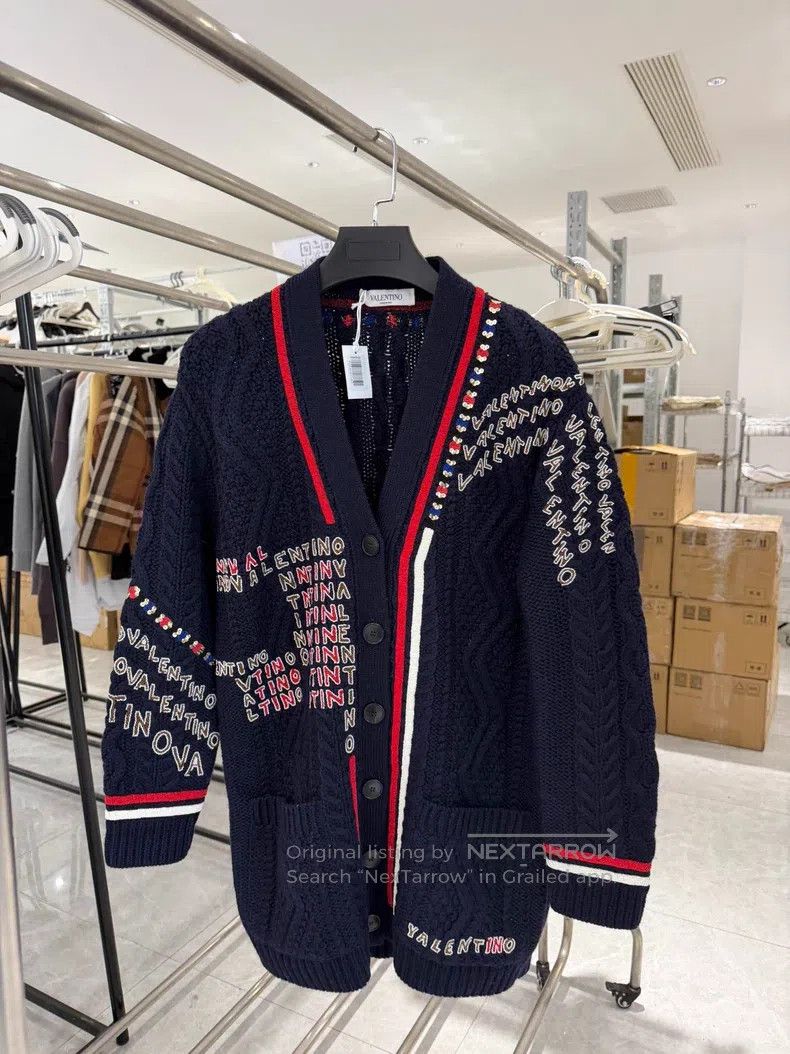 Valentino Valentino Reworked sequins full of graffiti logo knitted c Size S / US 4 / IT 40 - 1 Thumbnail