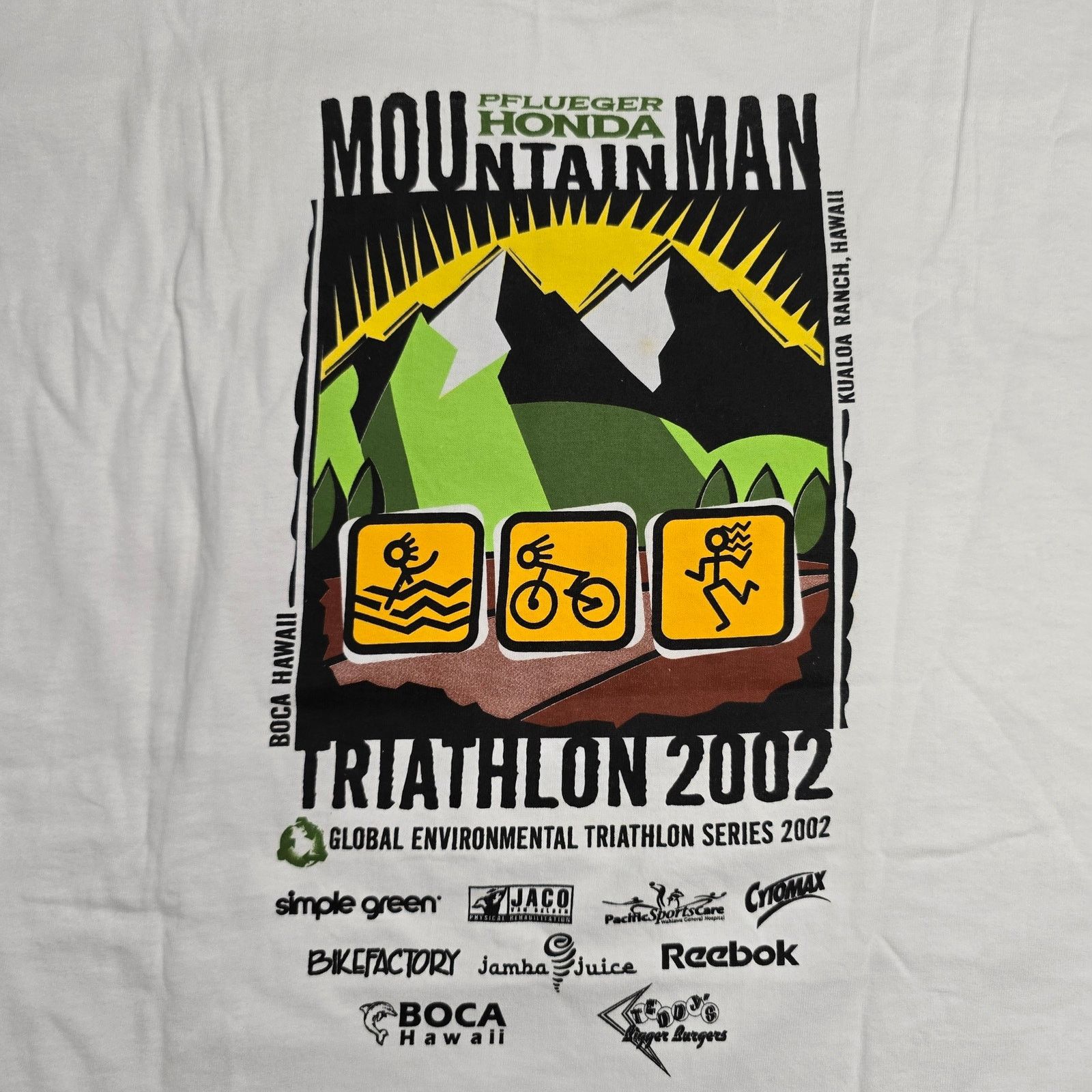 Fruit Of The Loom × Vintage Vintage Boca Hawaii Triathlon Mountain Man XL Tee Size US XL / EU 56 / 4 - 2 Thumbnail