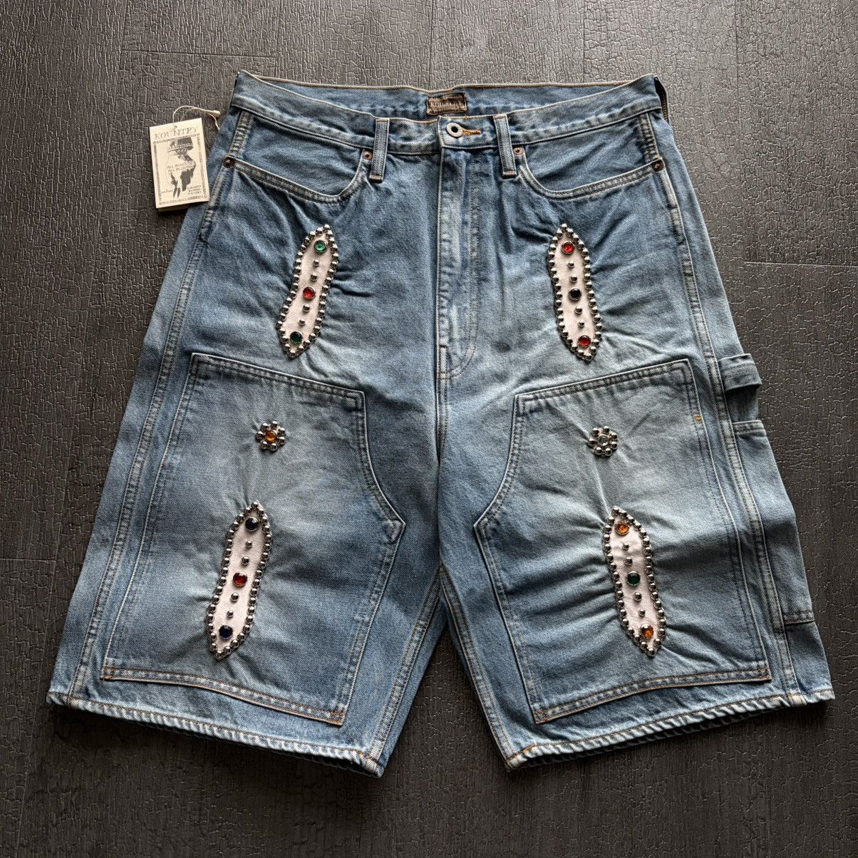 Kapital × Kapital Kountry Kapital Studded 14oz Denim Shorts | Grailed