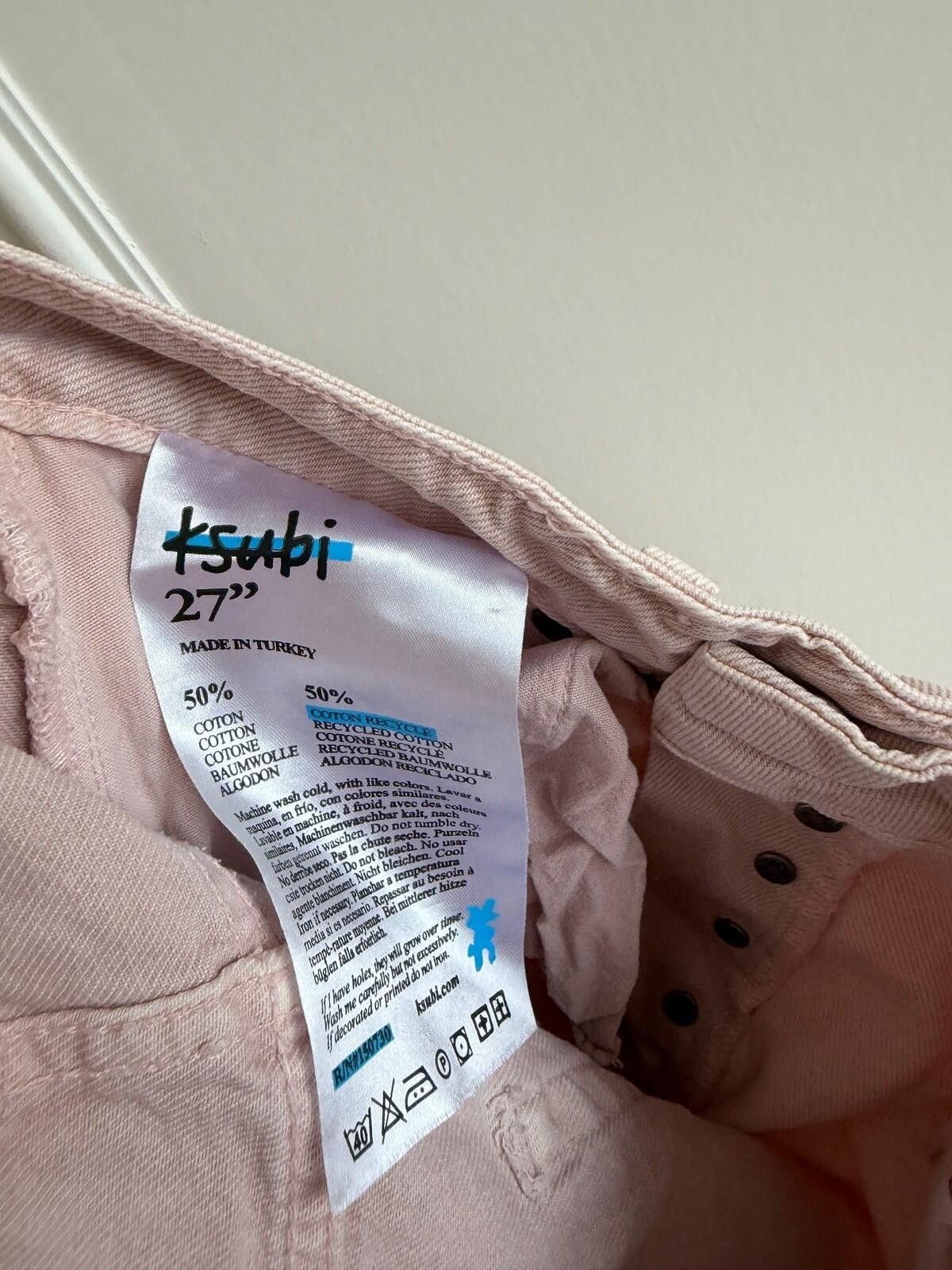 Ksubi new ksubi womens denim jeans brooklyn blush pink 27 9 Size 27" / US 4 / IT 40 - 8 Thumbnail
