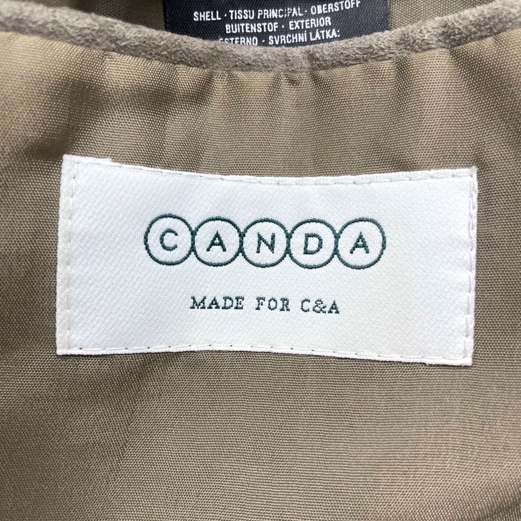 Vintage Canda Men’s Faux Suede Blazer Jacket Beige 48R Two-Button Notch Lapel Mens Regular Jacket Blazer Vintage No Size 48R - 5 Thumbnail